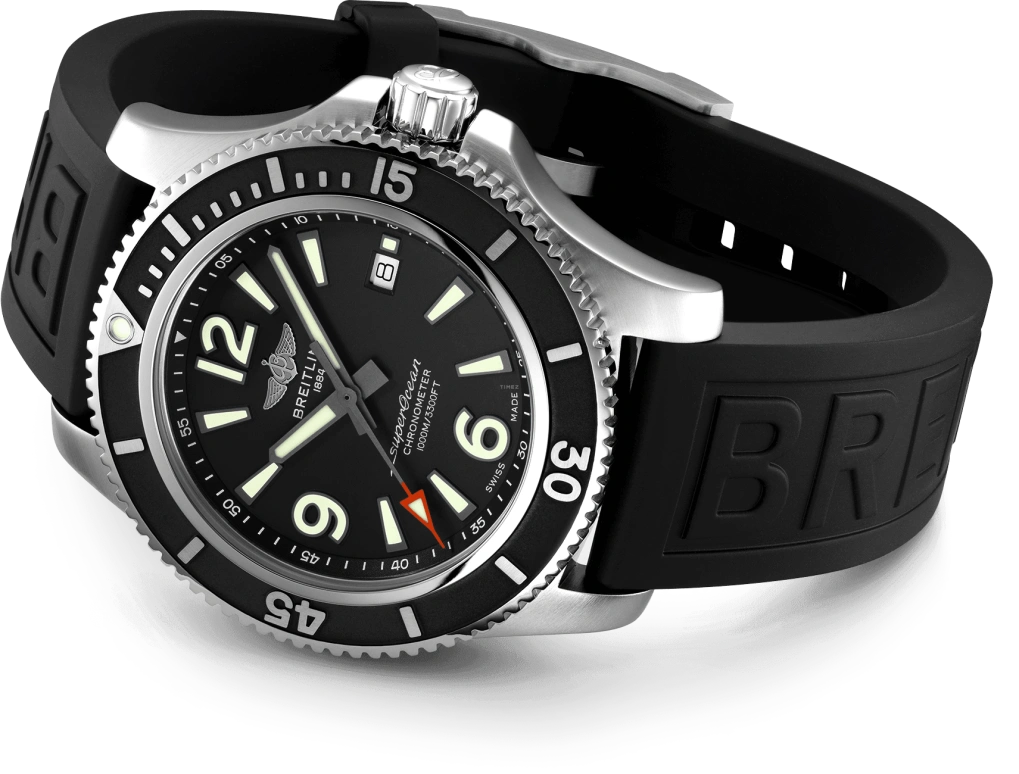 Breitling,Superocean 44mm,44mm,Stainless Steel,Black,Automatic,Day,40hours,A17367D71B1S2