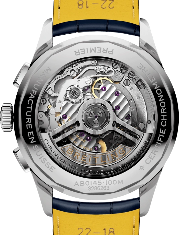 Breitling,Other 42mm,42mm,Stainless Steel,Blue,Automatic,Chronograph,Day,AB0145171C1P2