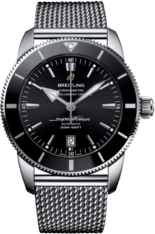 Breitling,Superocean Heritage 46mm,46mm,Stainless Steel,Black,Automatic,Date,70hours,AB2020121B1A1