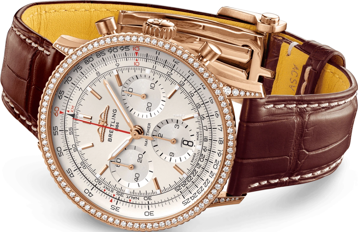 Breitling,Navitimer 41mm,41mm,Red Gold,Cream,Automatic,Chronograph,Day,RB0139631G1P1