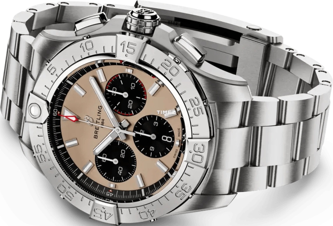 Breitling,Avenger 44mm,44mm,Stainless Steel,Brown,Automatic,Chronograph,Day,AB0147101A1A1