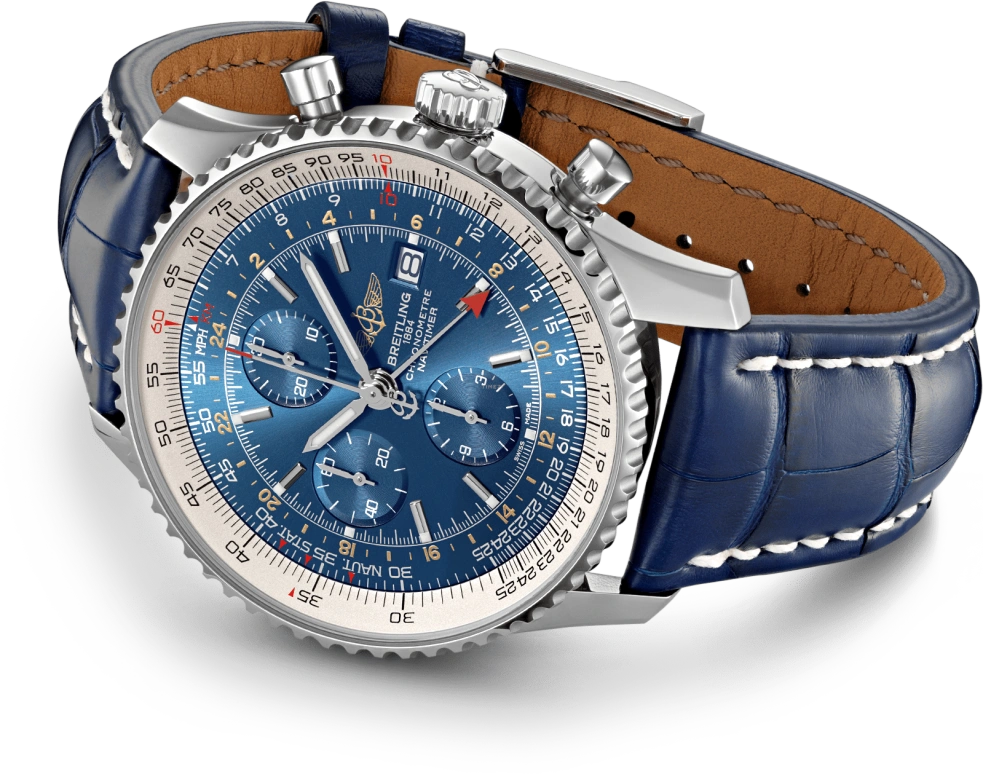 Breitling,Navitimer 46mm,46mm,Stainless Steel,Blue,Automatic,Chronograph,Date,A24322121C1P1