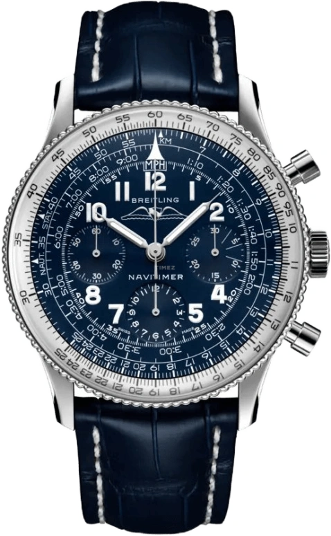 Breitling,Navitimer 43mm,43mm,Platinum,Blue,Handwound,Chronograph,70hours,LB0910211C1P1