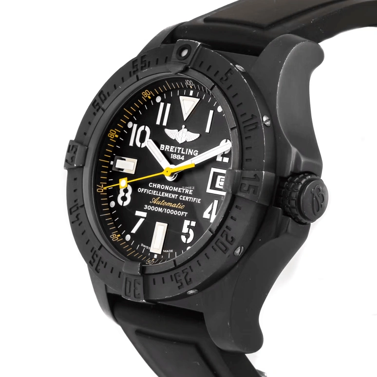 Breitling,Avenger 45mm,45mm,Stainless Steel,Black,Automatic,Day,40hours,M17330B2,M17330B2/BC05