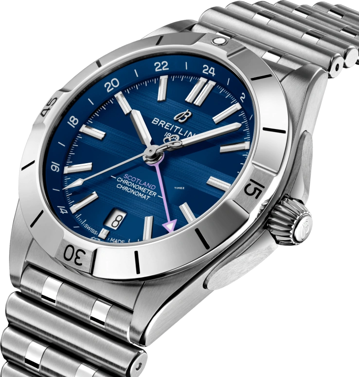 Breitling,Chronomat 40mm,40mm,Stainless Steel,Blue,Automatic,Day,Dule Time,A323986B1C1A1