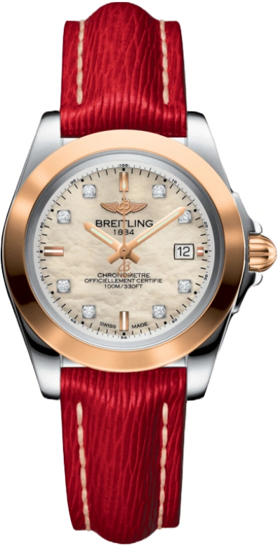 Breitling,Galactic 32mm,32mm,Rose Gold,Stainless Steel,White,Quartz,Day,26280hours,C7133012,C7133012/A803/209X/A14BA.1