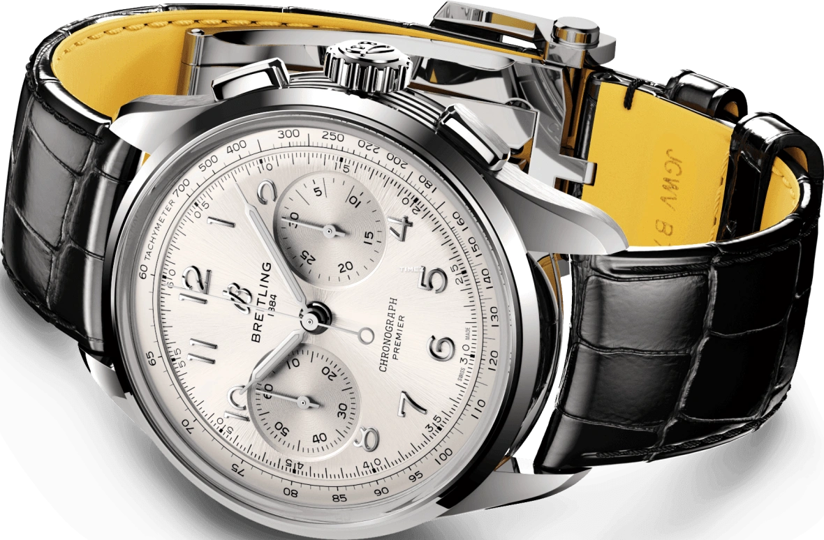 Breitling,Other 40mm,40mm,Stainless Steel,White,Handwound,Chronograph,Sapphire,Crystal Glass,AB0930371G1P1