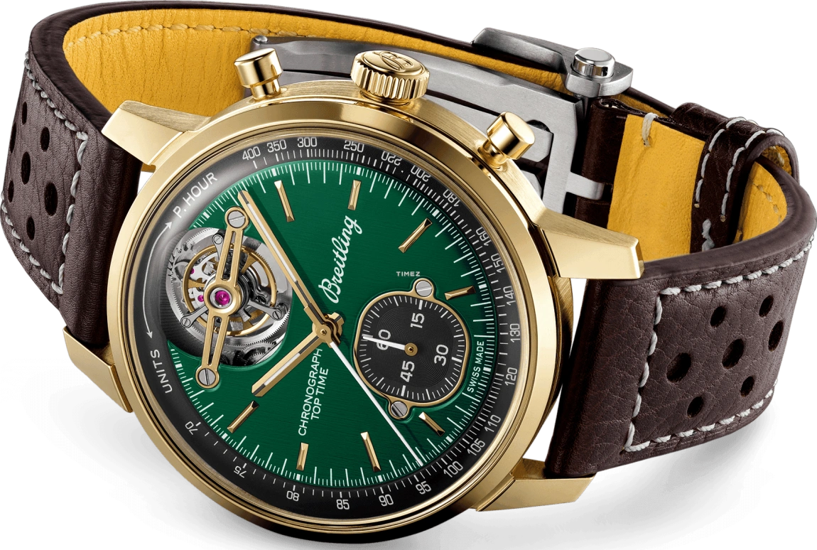 Breitling,Top Time 43mm,43mm,Bronze,Green,Automatic,Tourbillon,70hours,NB21251A1L1X1