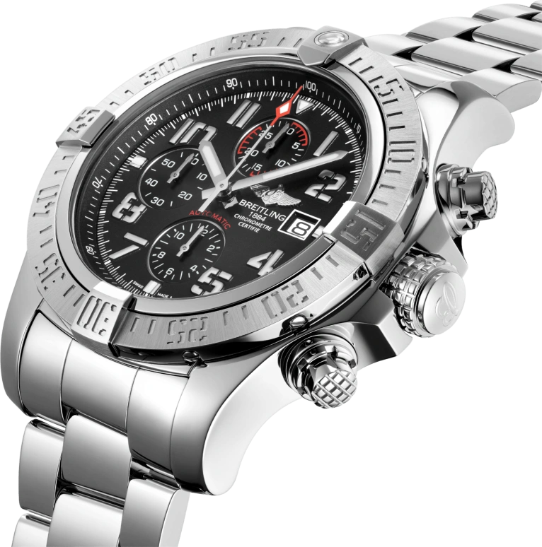 Breitling,Avenger 48mm,48mm,Stainless Steel,Black,Automatic,Chronograph,Date,Compass,A13371111B2A1