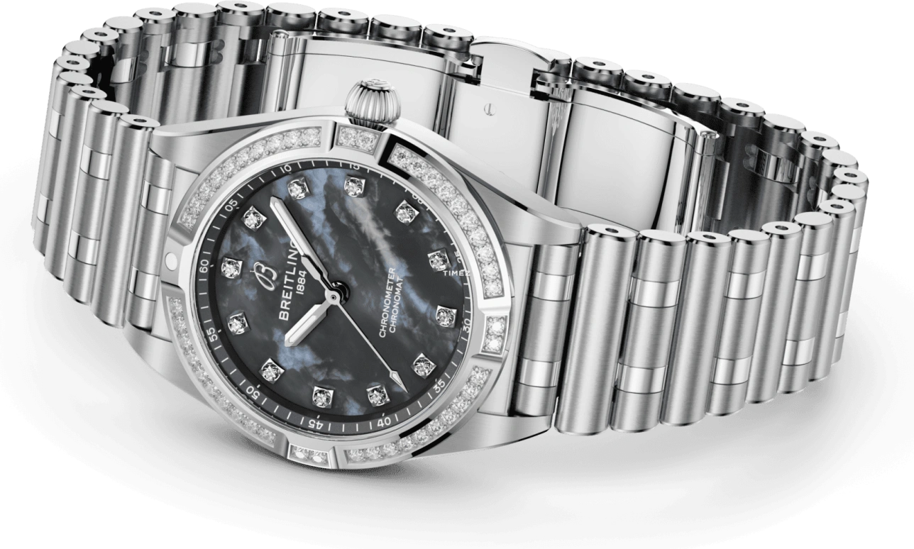 Breitling,Chronomat 28mm,28mm,Stainless Steel,Dark Blue,Quartz,In-house Caliber,Sapphire,Crystal Glass,A72310531G1A1