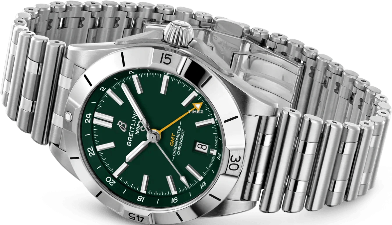 Breitling,Chronomat 40mm,40mm,Stainless Steel,Dark Green,Automatic,Day,Dule Time,A32398A41L1A1