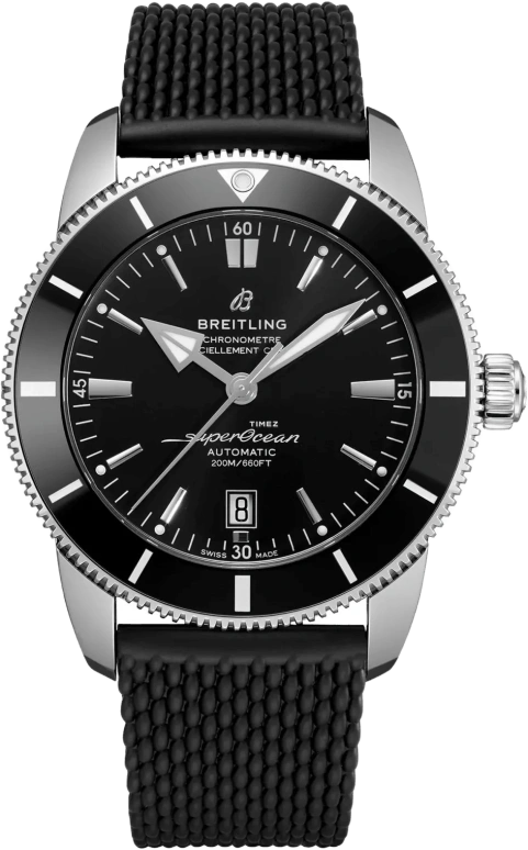 Breitling,Superocean Heritage 46mm,46mm,Stainless Steel,Black,Automatic,Day,70hours,AB2020121B1S1
