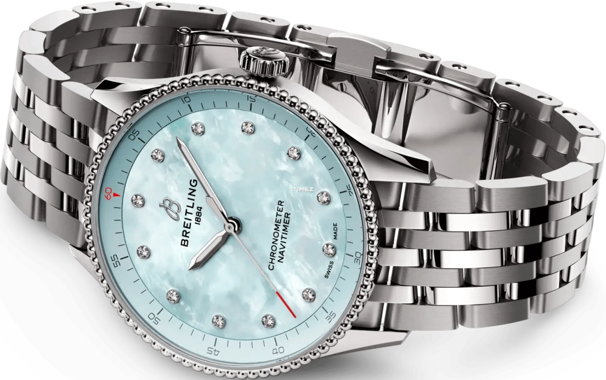 Breitling,Navitimer 32mm,32mm,Stainless Steel,Blue,Quartz,26280hours,In-house Caliber,A77320171C1A1