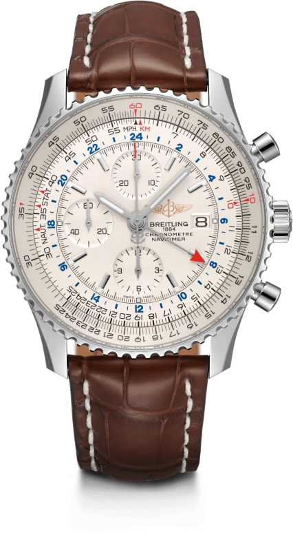 Breitling,Navitimer 46mm,46mm,Stainless Steel,Silver,Automatic,Chronograph,Date,A24322121G1P1
