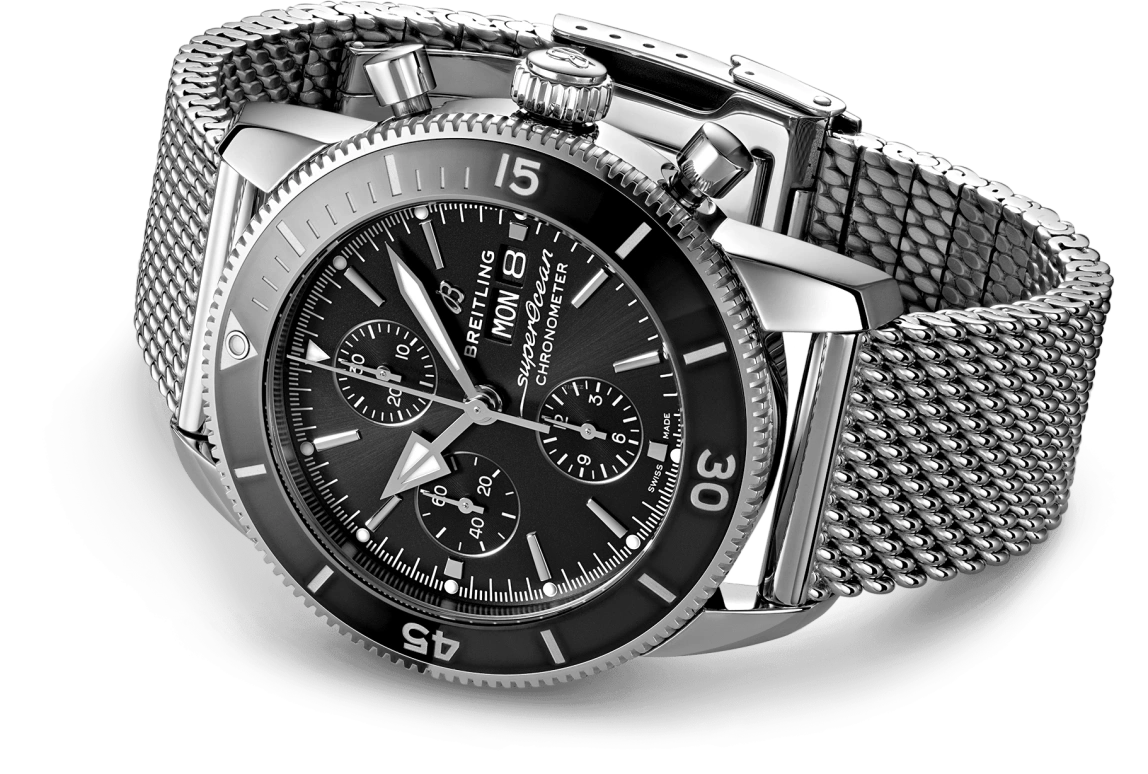 Breitling,Superocean Heritage 44mm,44mm,Rose Gold,Stainless Steel,Black,Automatic,Chronograph,Date,Compass,A13313121B1A1