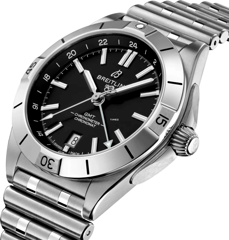 Breitling,Chronomat 40mm,40mm,Stainless Steel,Black,Automatic,Day,Dule Time,A32398B91B1A1