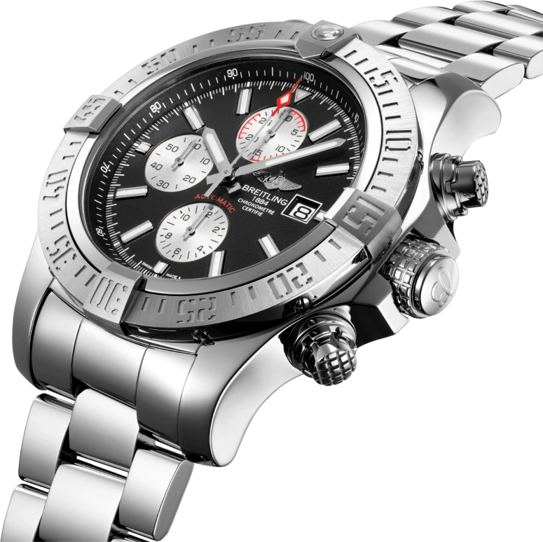 Breitling,Avenger 48mm,48mm,Stainless Steel,Black,Automatic,Chronograph,Date,Compass,A13371111B1A1