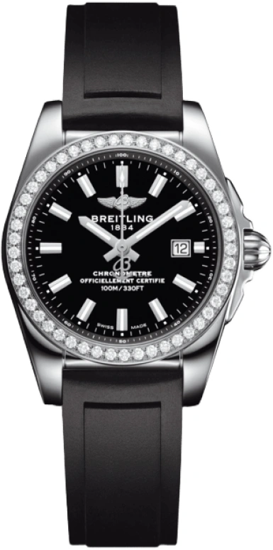 Breitling,Galactic 29mm,29mm,Stainless Steel,Black,Quartz,Day,In-house Caliber,A7234853,A7234853/BE49/248S/A12S.1