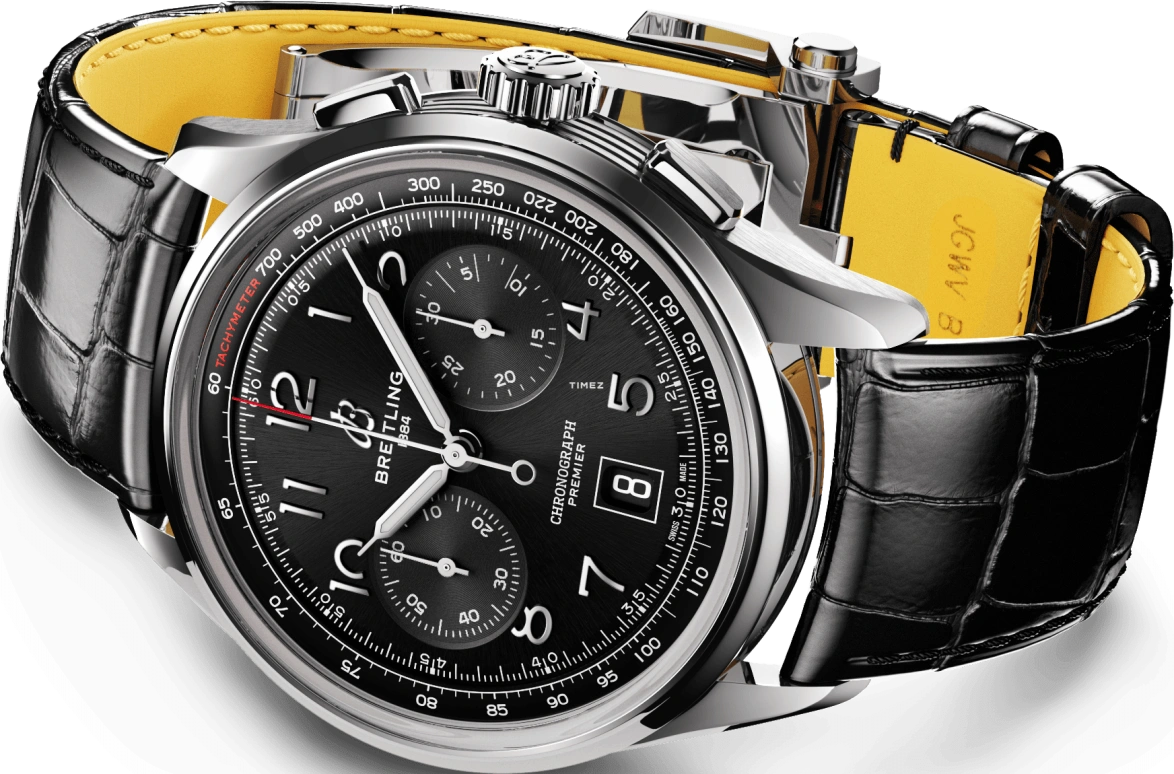 Breitling,Other 42mm,42mm,Stainless Steel,Black,Automatic,Chronograph,Day,AB0145221B1P1