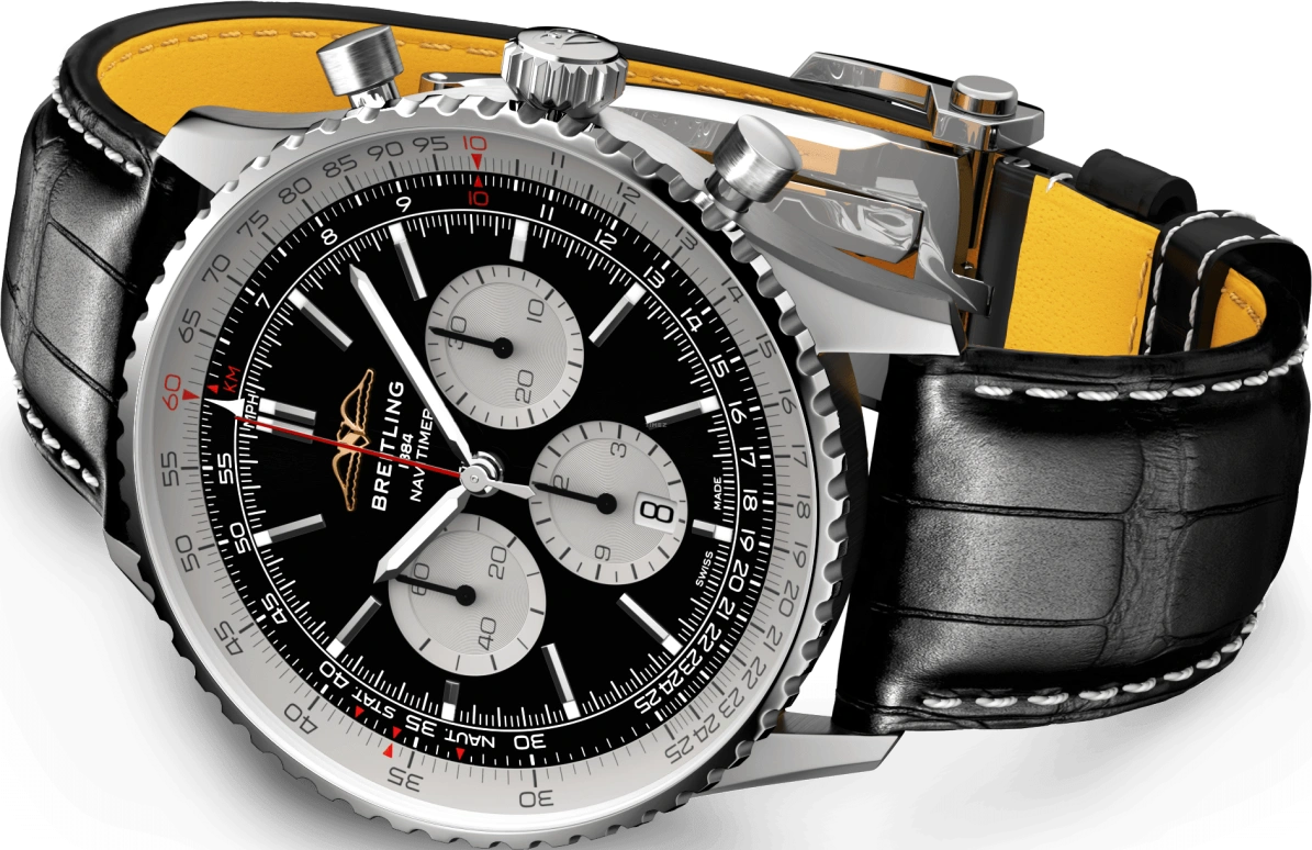 Breitling,Navitimer 46mm,46mm,Stainless Steel,Luminous,Black,Automatic,70hours,In-house Caliber,AB0137211B1P1