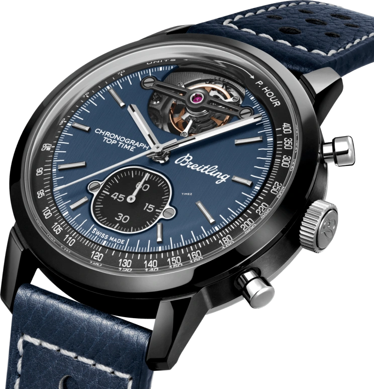 Breitling,Top Time 44mm,44mm,Ceramic,Titanium,Blue,Automatic,Tourbillon,70hours,SB21251A1C1X1