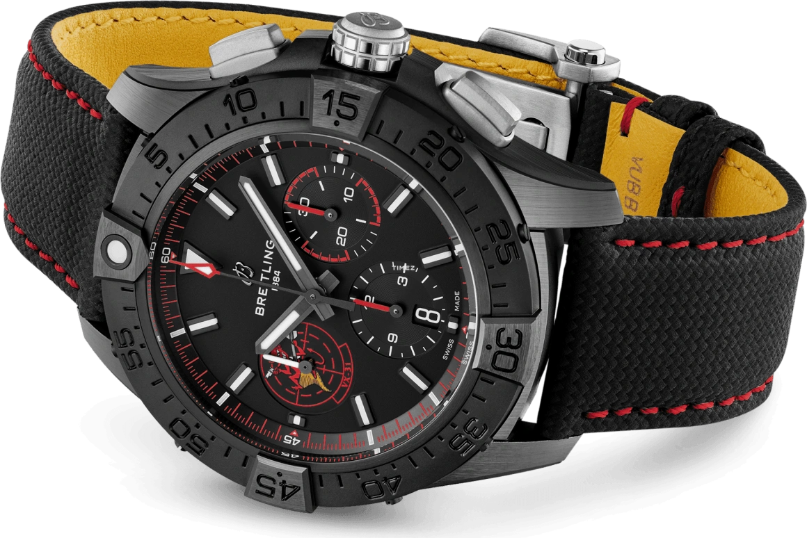 Breitling,Avenger 44mm,44mm,Titanium,Black,Automatic,Chronograph,Day,SB01473A1B1X1