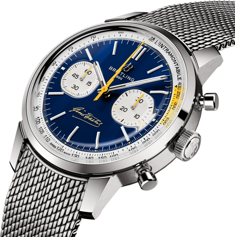 Breitling,Top Time 41mm,41mm,Stainless Steel,Blue,Automatic,Chronograph,70hours,AB01767A1C1A1