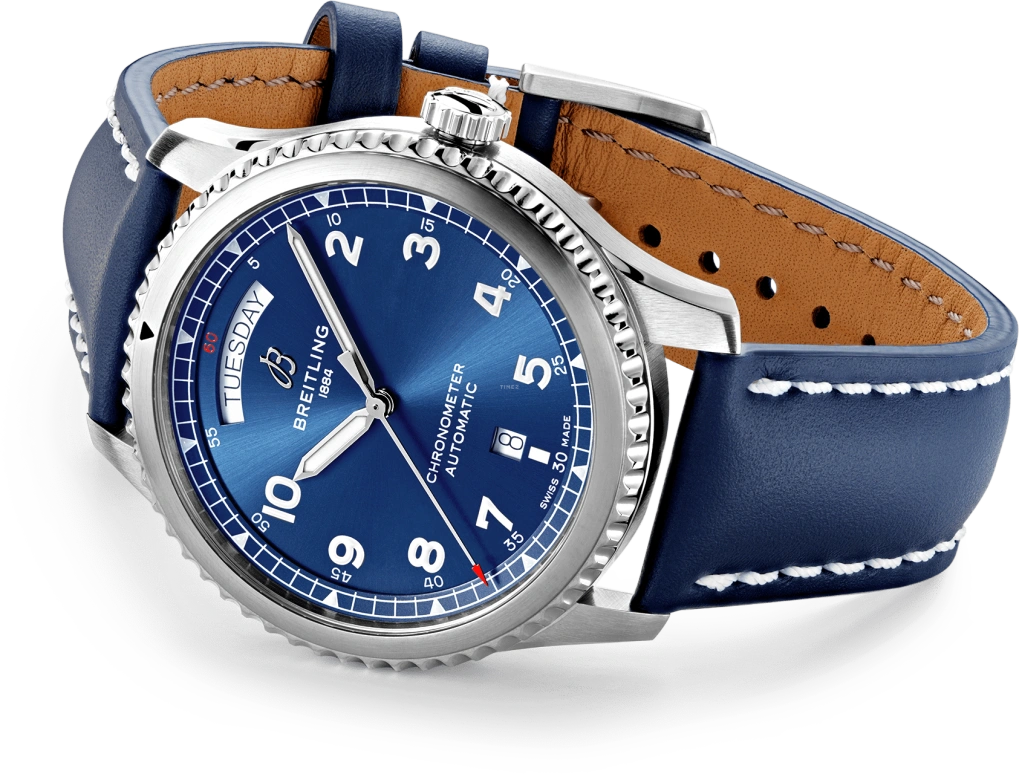 Breitling,Aviatior 8 41mm,41mm,Stainless Steel,Blue,Automatic,Date,Day,A45330101C1X3