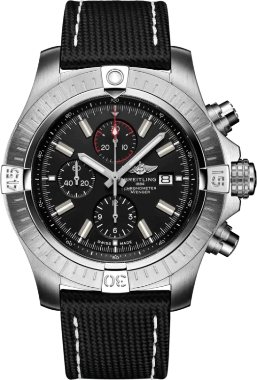 Breitling,Avenger 48mm,48mm,Stainless Steel,Black,Automatic,Chronograph,Date,Compass,A13375101B1X2