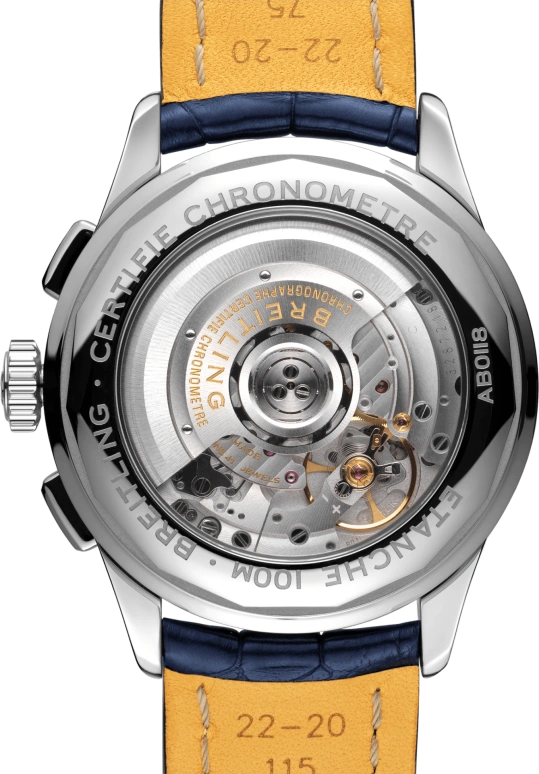 Breitling,Premier 42mm,42mm,Stainless Steel,Silver,Blue,Automatic,Chronograph,70hours,AB0118A71G1P1