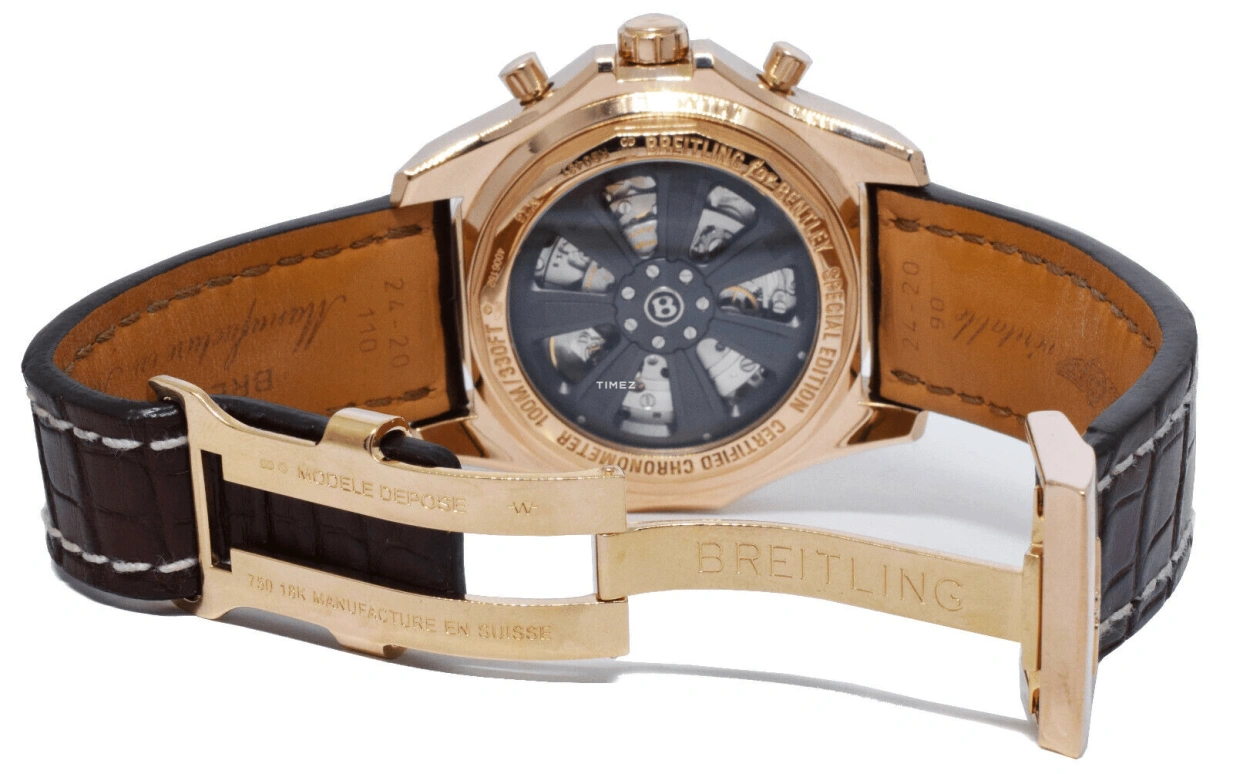 Breitling,Breitling for Bentley 49mm,49mm,Rose Gold,Black,Automatic,Chronograph,Day,Dule Time,RB043112,RB043112/BC70/761P
