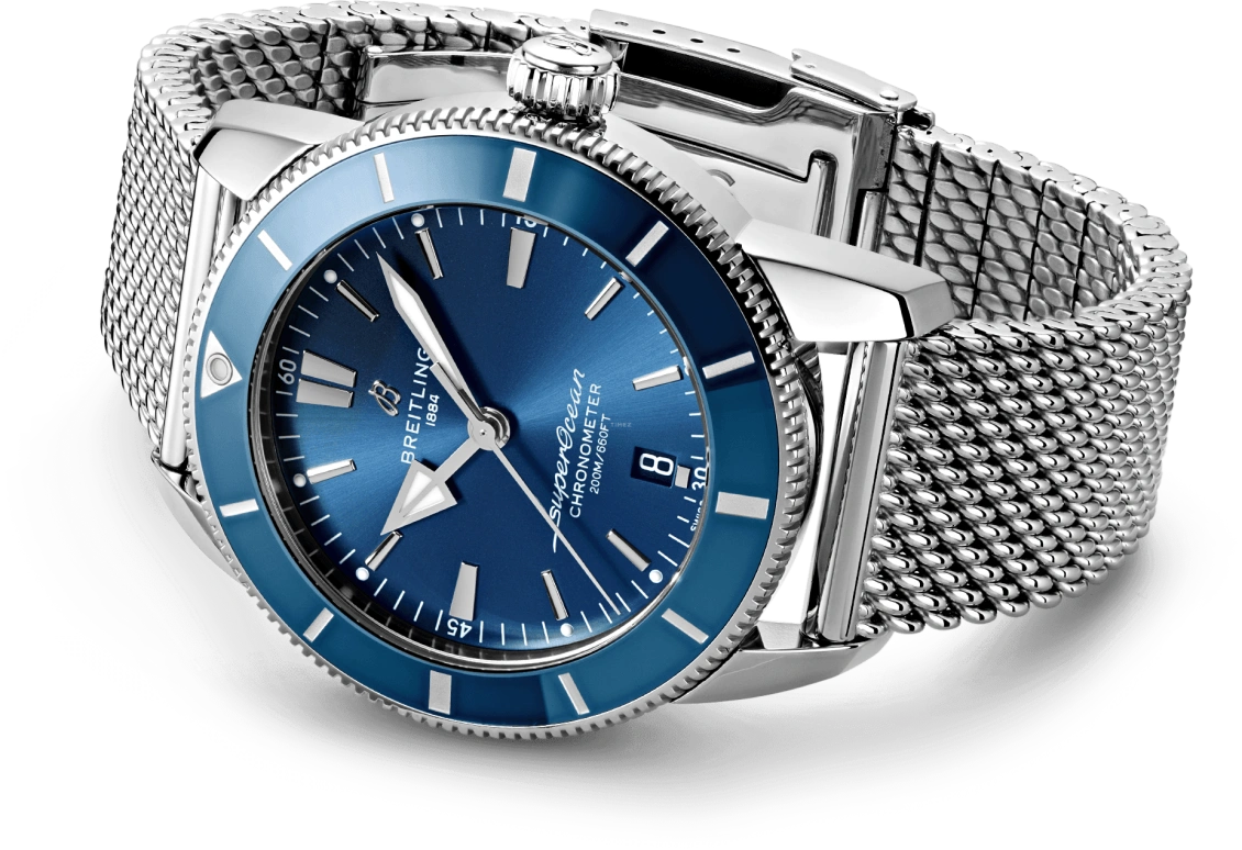 Breitling,Superocean Heritage 44mm,44mm,Stainless Steel,Blue,Automatic,Day,70hours,AB2030161C1A1