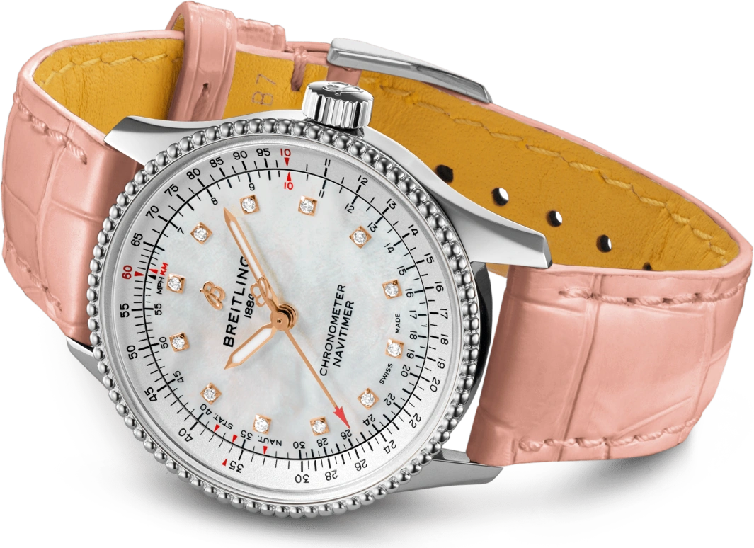 Breitling,Navitimer 35mm,35mm,Stainless Steel,White,Automatic,38hours,In-house Caliber,A17395211A1P3