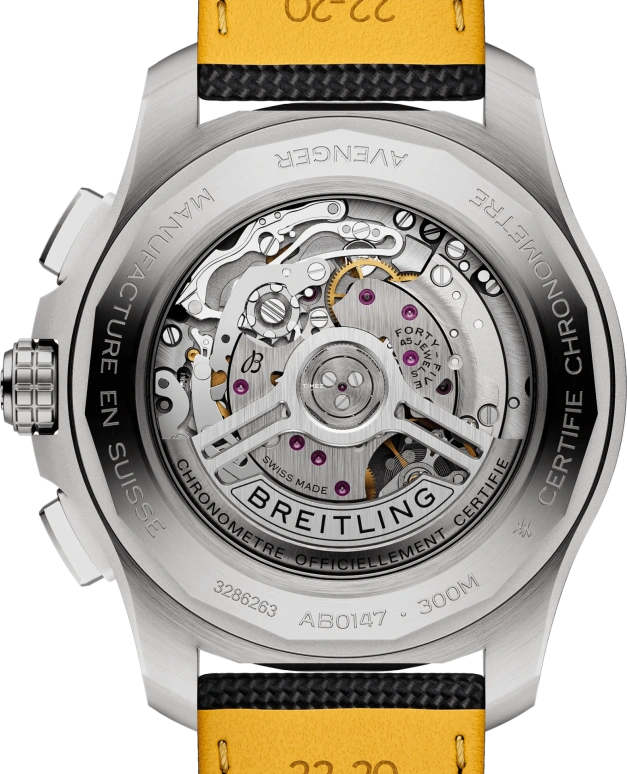 Breitling,Avenger 44mm,44mm,Stainless Steel,Black,Automatic,Chronograph,Day,AB0147101B1X1