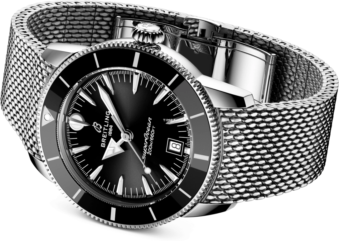 Breitling,Superocean Heritage 42mm,42mm,Stainless Steel,Ceramic,Black,Automatic,Day,78hours,AB3111241B1A1