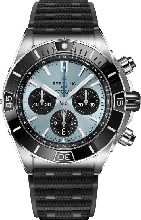 Breitling,Chronomat 44mm,44mm,Stainless Steel,Platinum,Blue,Automatic,70hours,In-house Caliber,PB0136251C1S1