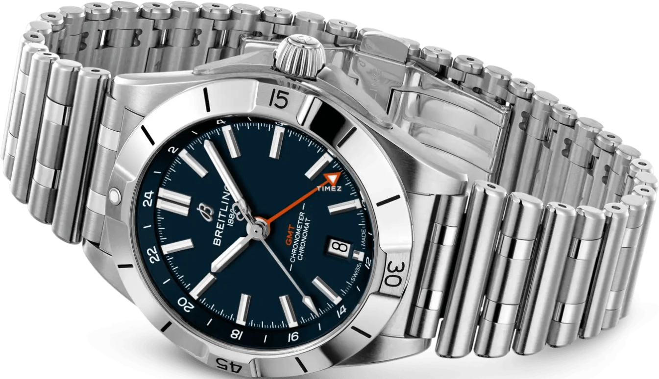 Breitling,Chronomat 40mm,40mm,Stainless Steel,Dark Blue,Automatic,Day,Dule Time,A32398C71C1A1