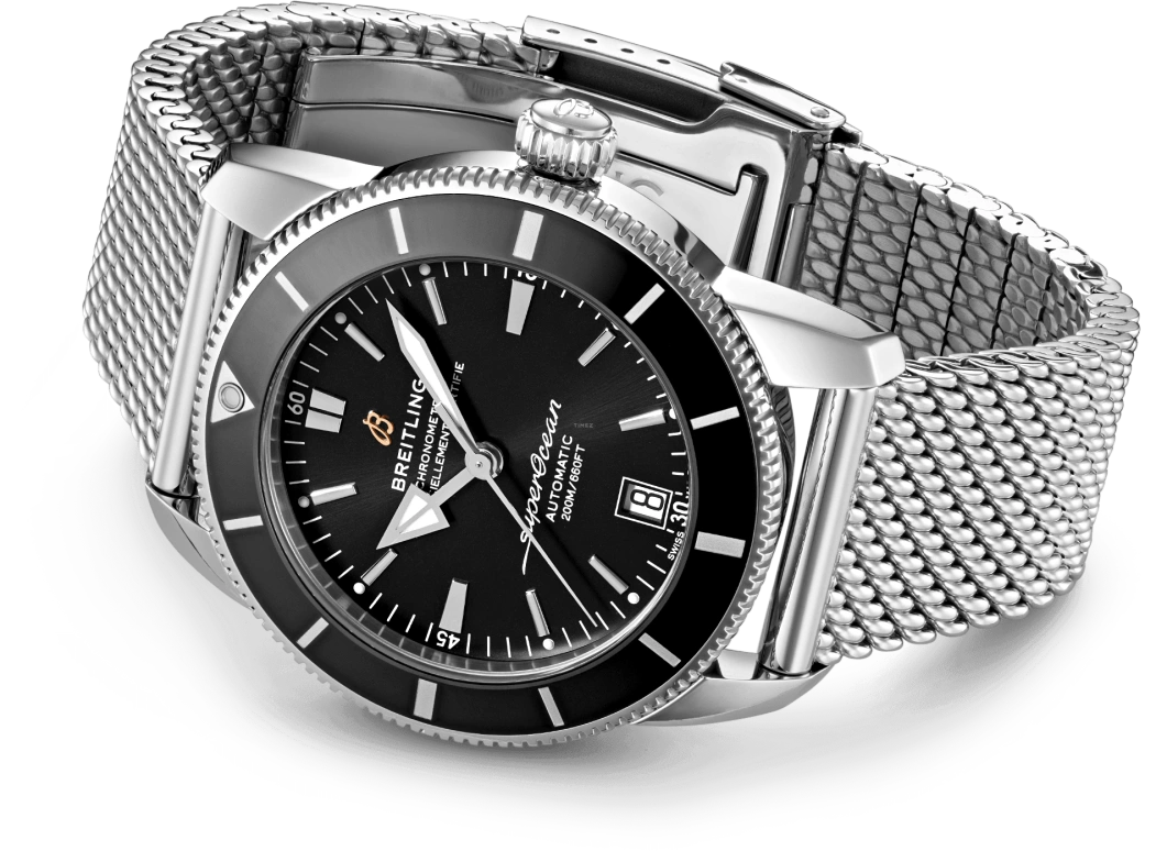 Breitling,Superocean Heritage 42mm,42mm,Ceramic,Stainless Steel,Black,Automatic,Day,70hours,AB2010121B1A1
