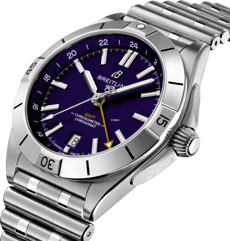 Breitling,Chronomat 40mm,40mm,Stainless Steel,Purple,Automatic,Day,Dule Time,A32398D31Q1A1
