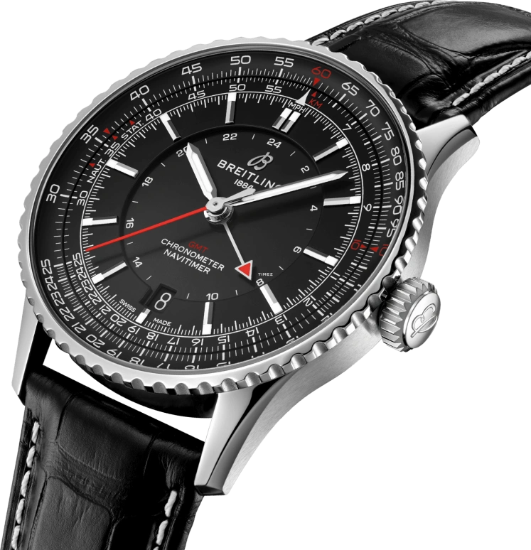 Breitling,Navitimer 41mm,41mm,Stainless Steel,Black,Automatic,Day,Dule Time,A32310251B1P1