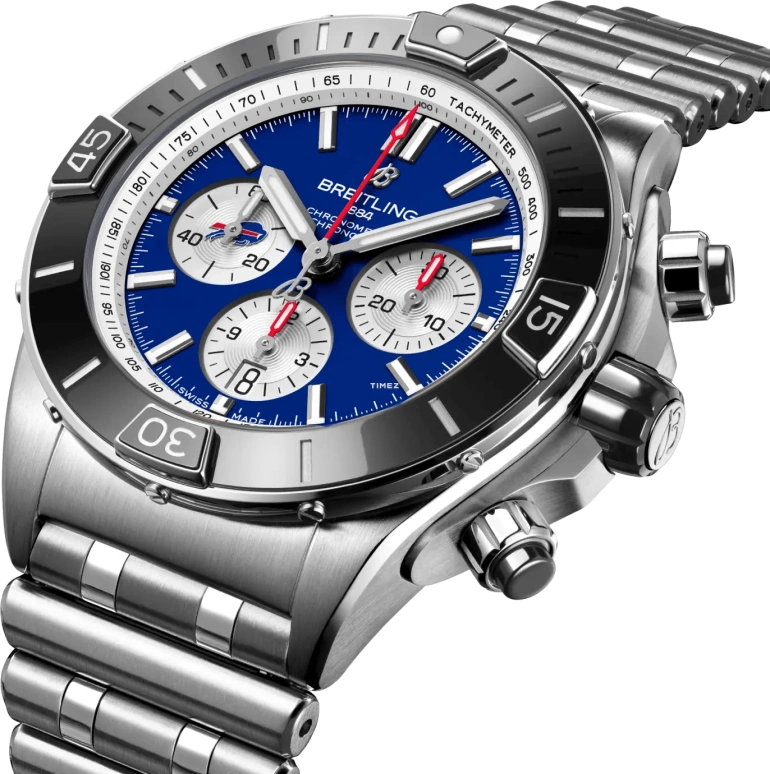 Breitling,Chronomat 44mm,44mm,Stainless Steel,Ceramic,Blue,Automatic,Chronograph,Day,AB01361C1C4A1