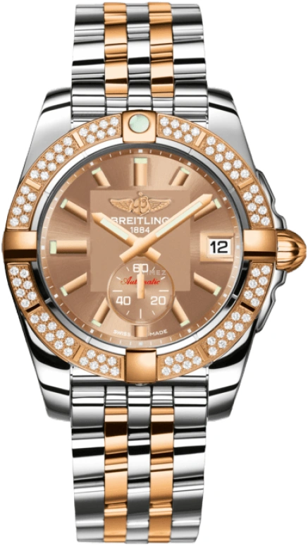 Breitling,Galactic 36mm,36mm,Rose Gold,Stainless Steel,Bronze,Automatic,Chronograph,Date,C3733053,C3733053/Q584/376C