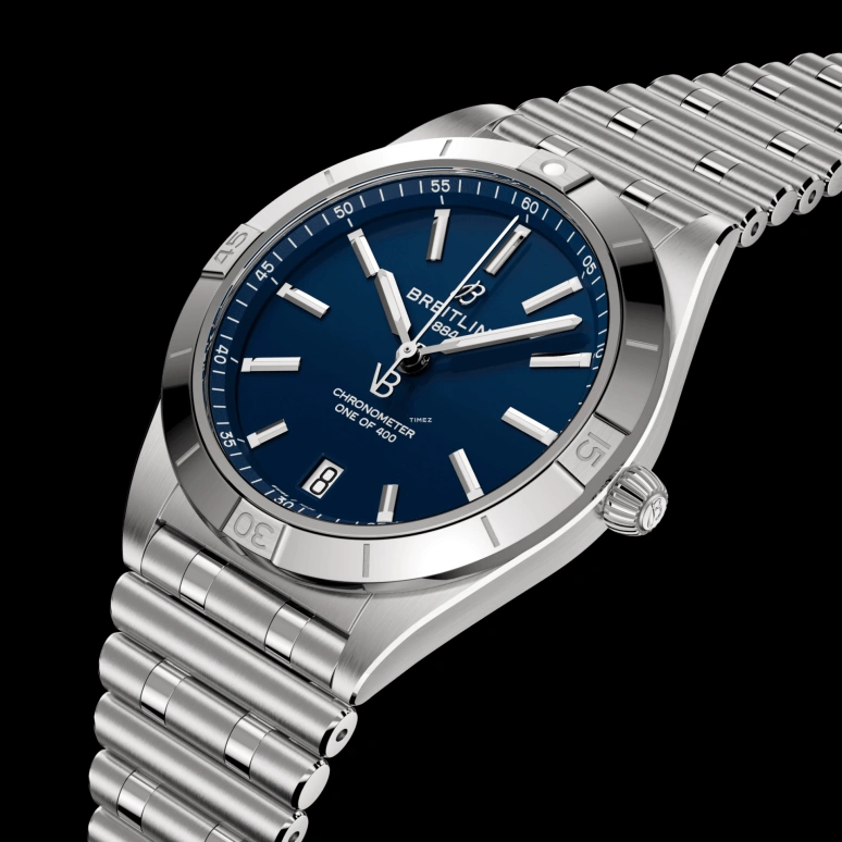 Breitling,Chronomat 36mm,36mm,Stainless Steel,Blue,Automatic,Day,Sapphire,Crystal Glass,A103801A1C1A1