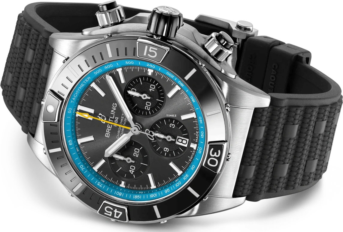 Breitling,Chronomat 44mm,44mm,Stainless Steel,Ceramic,Grey,Automatic,Chronograph,Day,AB01366A1B1S1