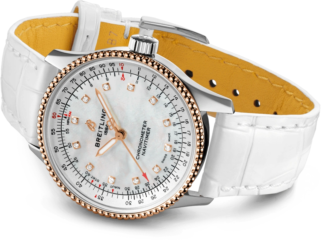 Breitling,Navitimer 35mm,35mm,Stainless Steel,White,Automatic,38hours,In-house Caliber,U17395211A1P3