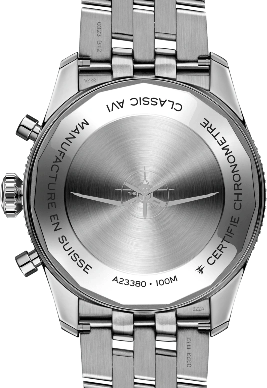 Breitling,Other 42mm,42mm,Stainless Steel,Blue,Automatic,Chronograph,Sapphire,Crystal Glass,A233801A1C1A1