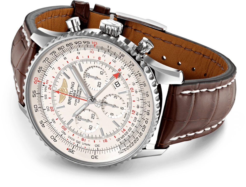 Breitling,Navitimer 48mm,48mm,Stainless Steel,White,Automatic,Chronograph,Day,AB0441211G1P1