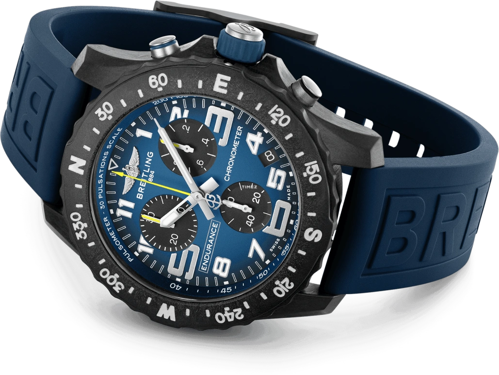 Breitling,Endurance Pro 44mm,44mm,Titaplast,Blue,Quartz,Chronograph,Day,X823101G1C1S1