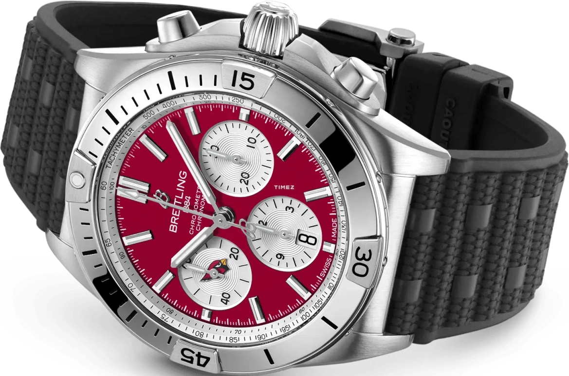Breitling,Chronomat 42mm,42mm,Stainless Steel,Wine Red,Automatic,Chronograph,Day,AB01342B1K6S1