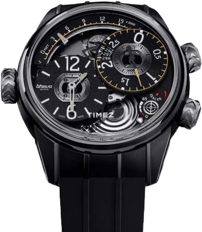 Breva,Génie 02 44.70mm,44.70mm,Titanium,Black,Skeleton,Automatic,65hours,In-house Caliber,GENIE,GENIE-02-AIR